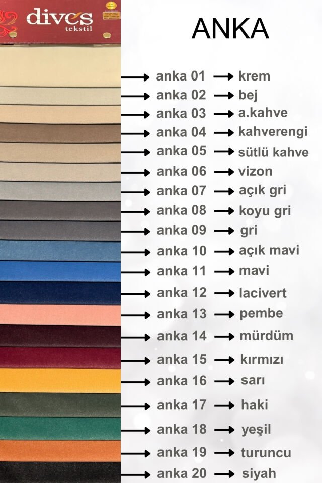 Anka Serisi Premium 1.Kalite Silinebilir Döşemelik Kumaş
