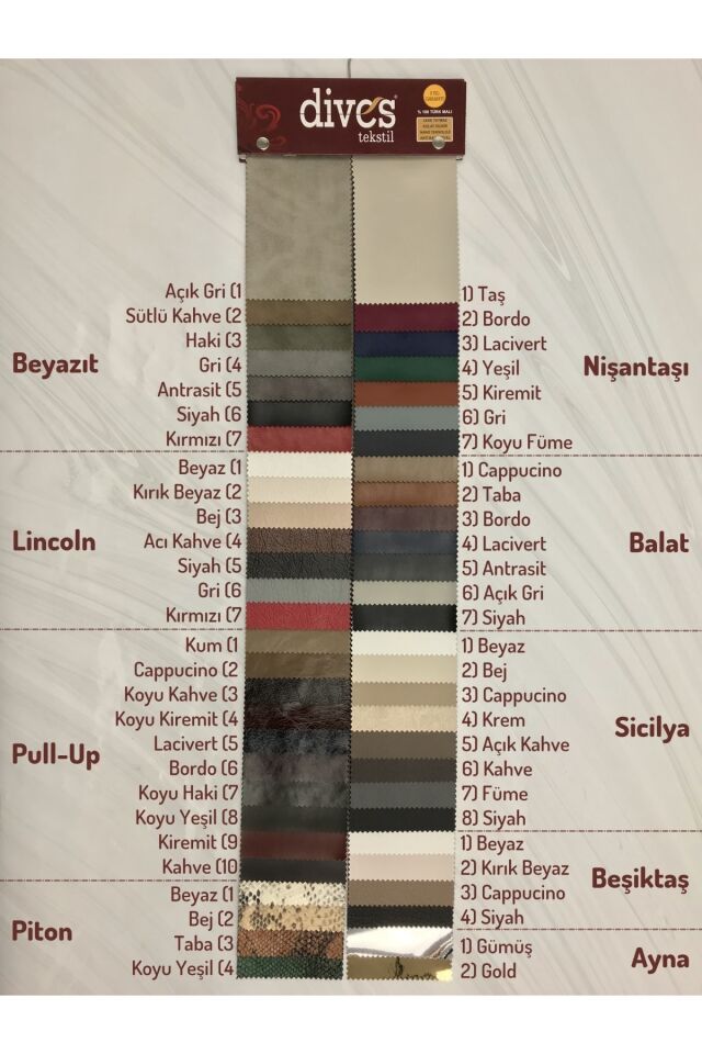 Lincoln Serisi Premium 1. Kalite Döşemelik Suni Deri
