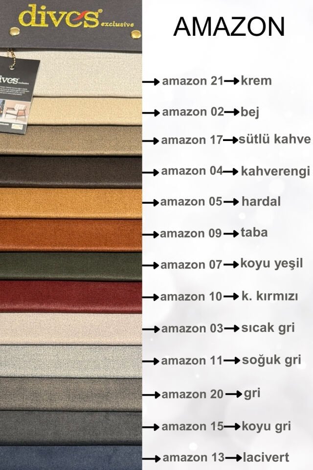 Amazon Serisi Premium 1.Kalite Silinebilir Döşemelik Kumaş Kahverengi