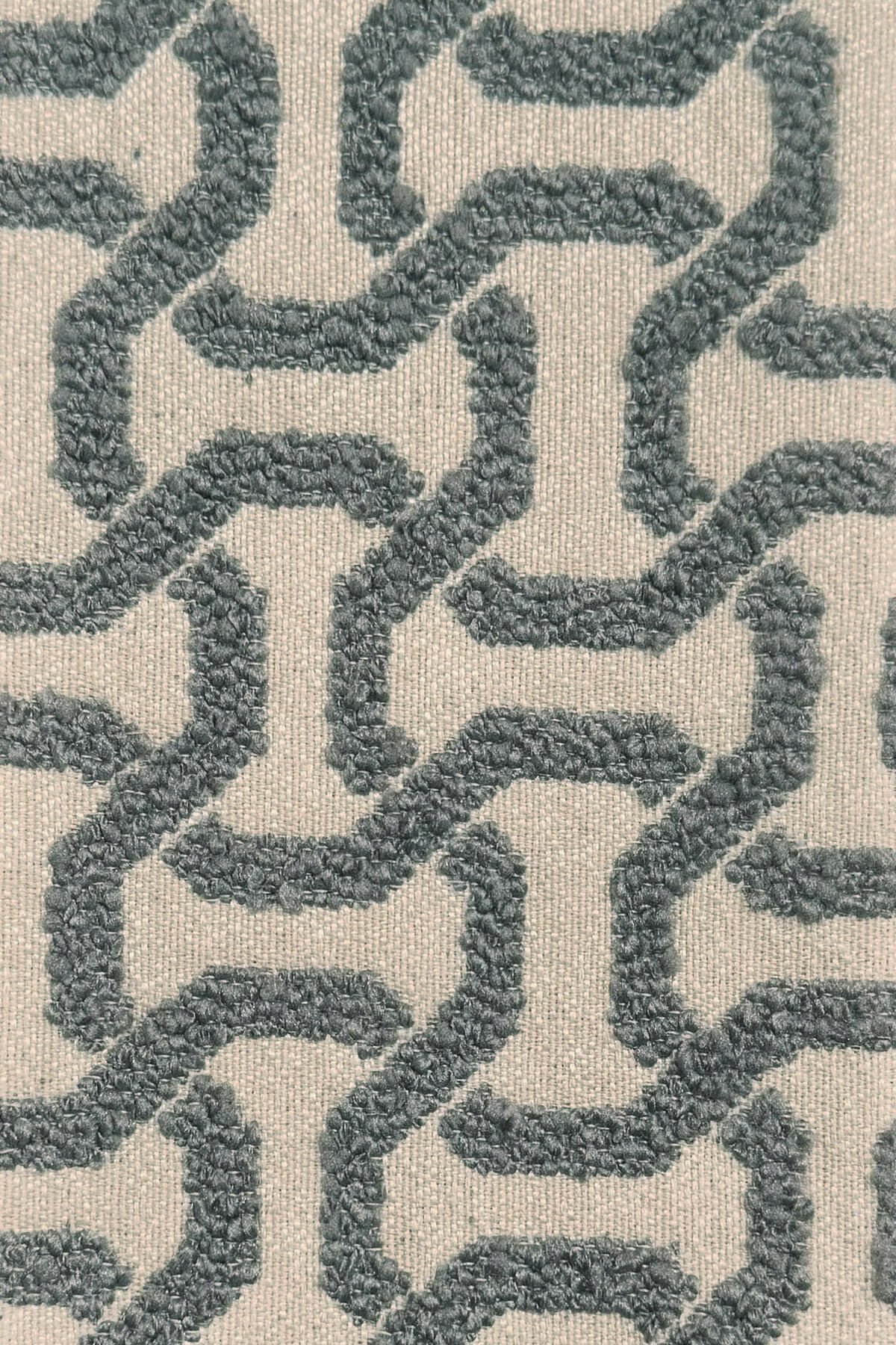 Afrodit - Hera Serisi Premium 1.Kalite Silinebilir Döşemelik Dokuma Kumaş Gri Beyaz