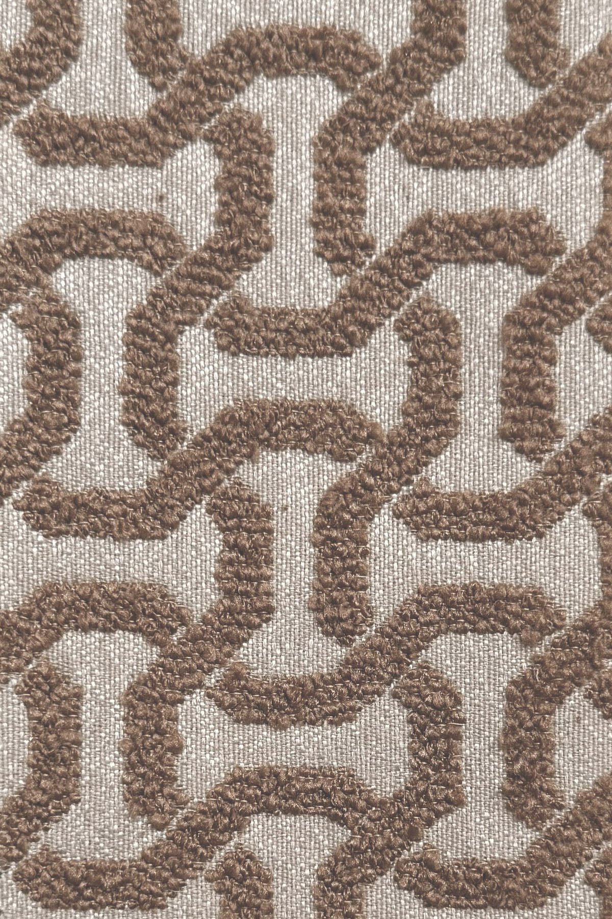 Afrodit - Hera Serisi Premium 1.Kalite Silinebilir Döşemelik Dokuma Kumaş Bej S.Kahve