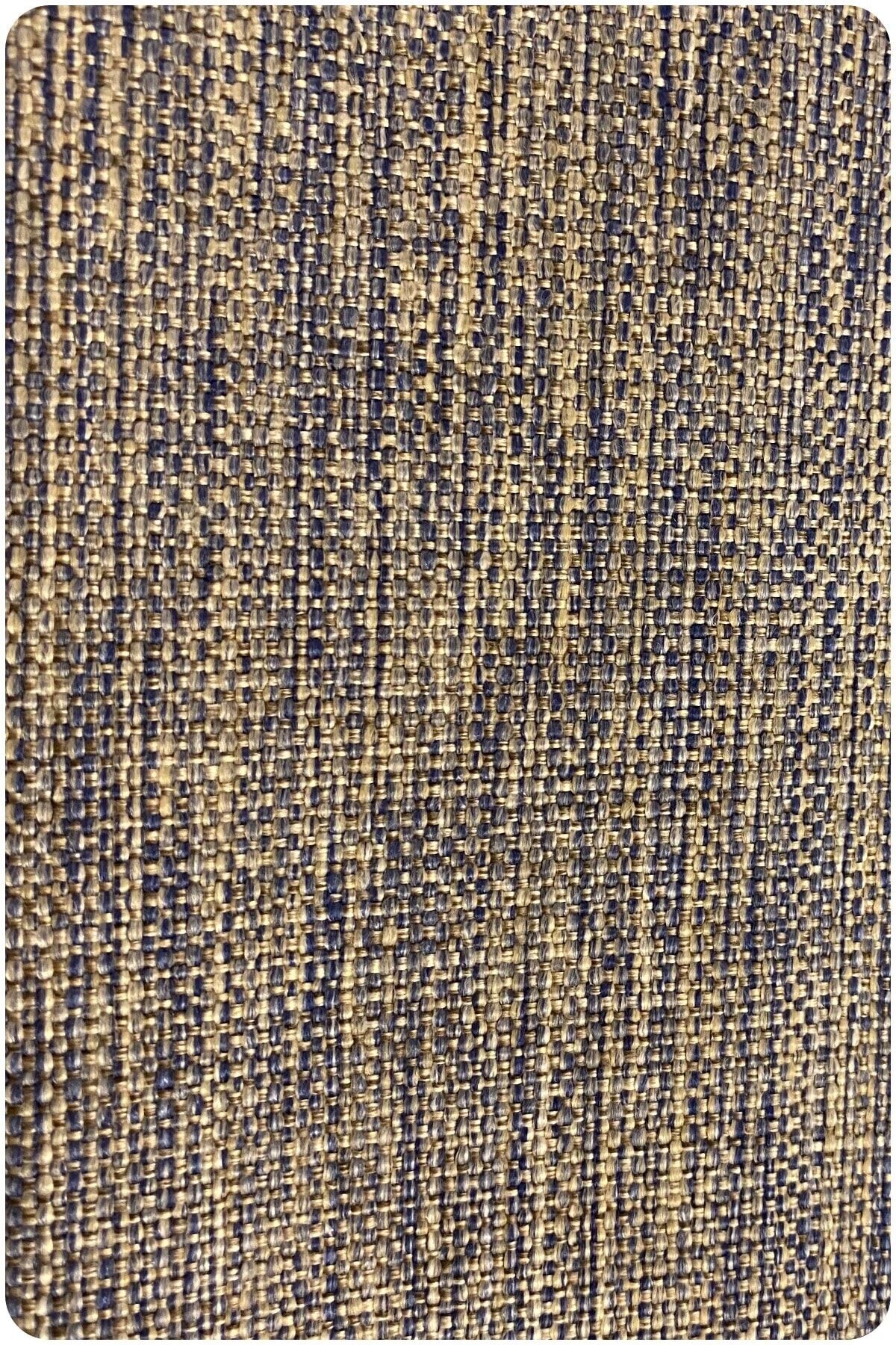 Begonvil Keten Serisi Premium 1. Kalite Döşemelik Kumaş 14) Kırçıllı Krem-Mavi