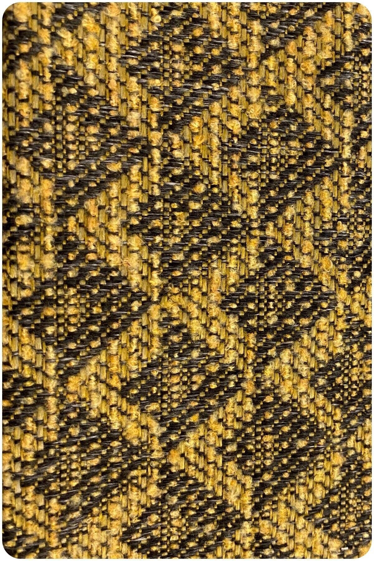 Begonvil Keten Serisi Premium 1. Kalite Döşemelik Kumaş 20) Palmiye Soluk Sarı-Siyah