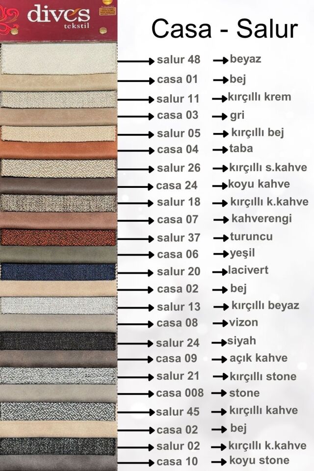 Casa - Salur Serisi Premium 1.Kalite Silinebilir Nubuk Kumaş Stone