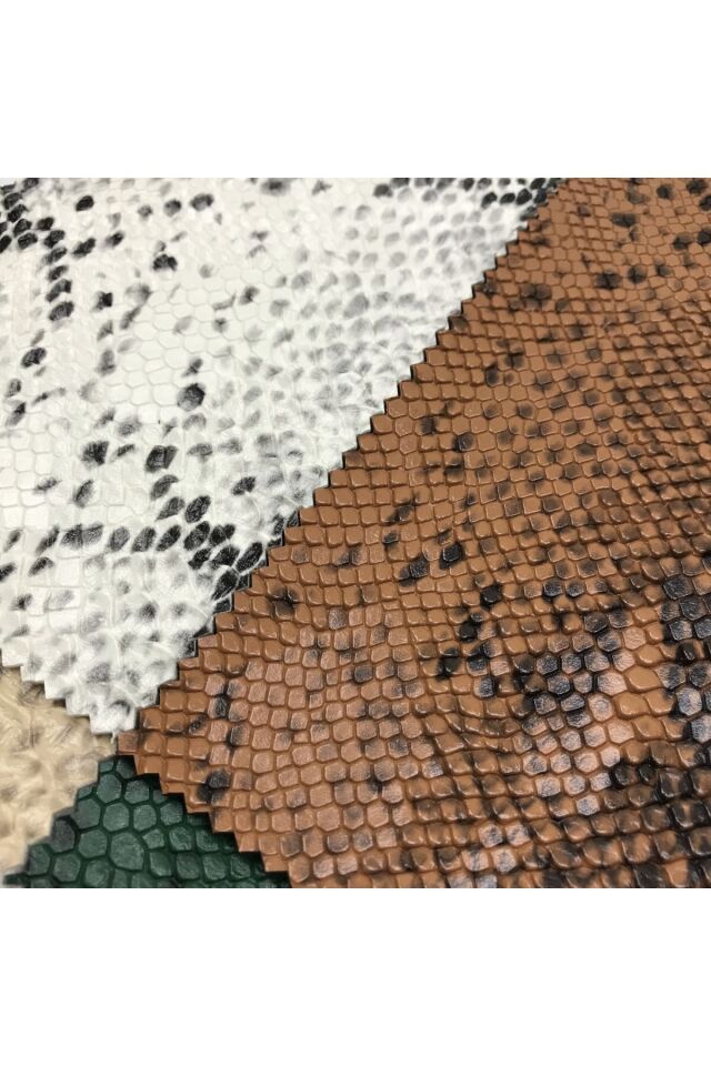 Piton Serisi Premium 1. Kalite Döşemelik Suni Deri 3) Taba