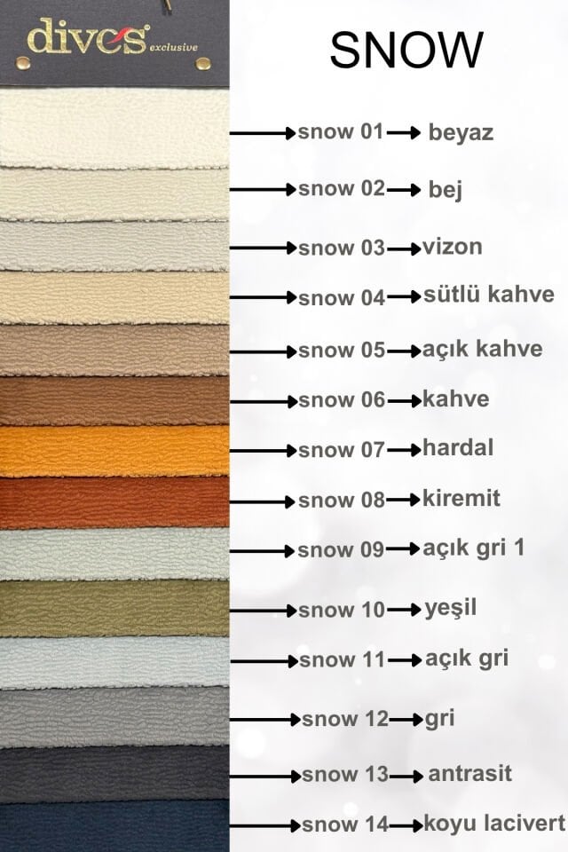 Snow Serisi Premium Kalite Silinebilir Döşemelik Kumaş Kiremit