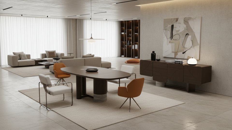 Volo Walnut Yemek Odası