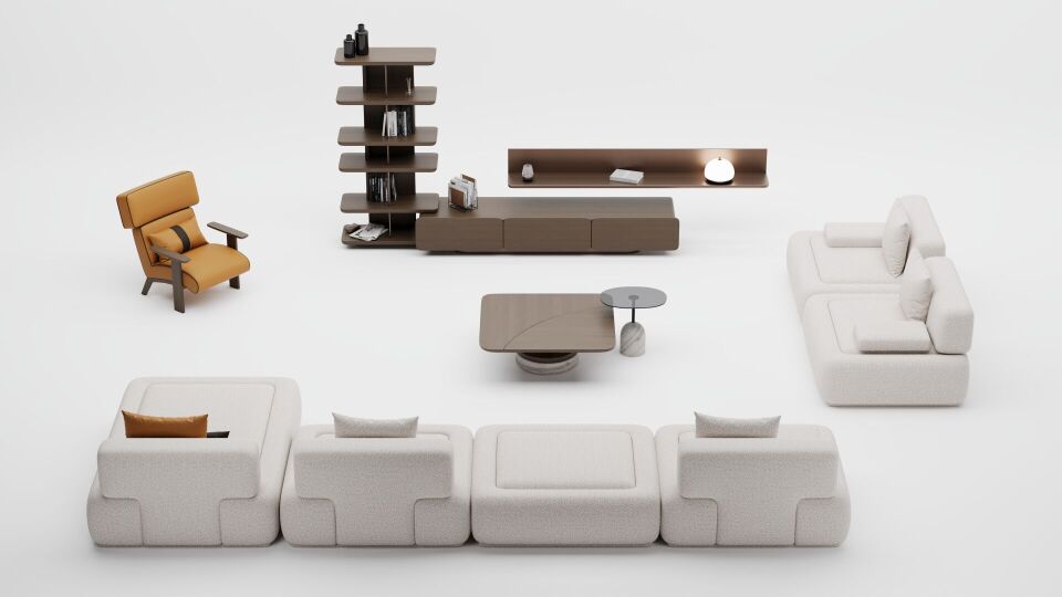 Volo Walnut Ünite Kitaplık